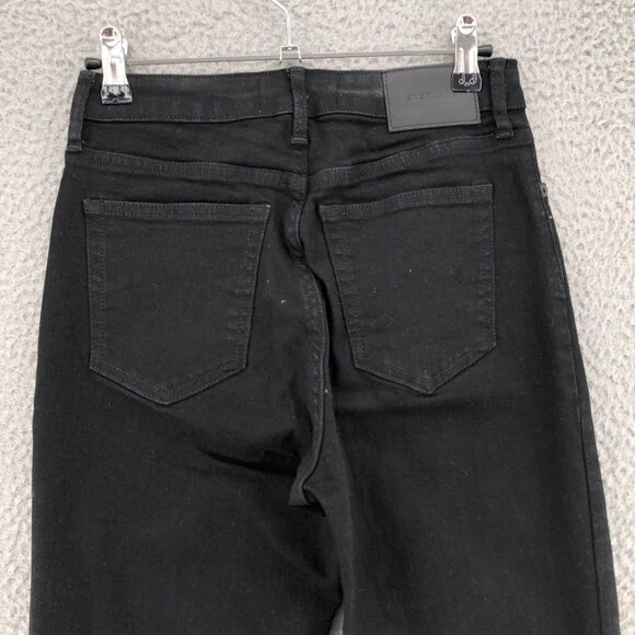 Everlane Jeans Womens 26 Black Curvy High Rise Skinny Leg Stretch Slimming Denim - Picture 4 of 11